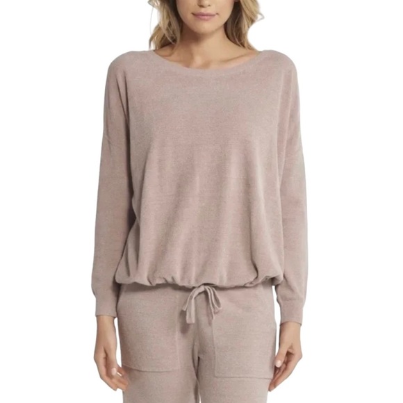 BAREFOOT DREAMS Cozychic Ultra Lite Slouchy Long Sleeve Pullover in faded rose - Picture 14 of 14